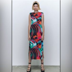 Zara multi color dress. Disco vibe Italian vibe.